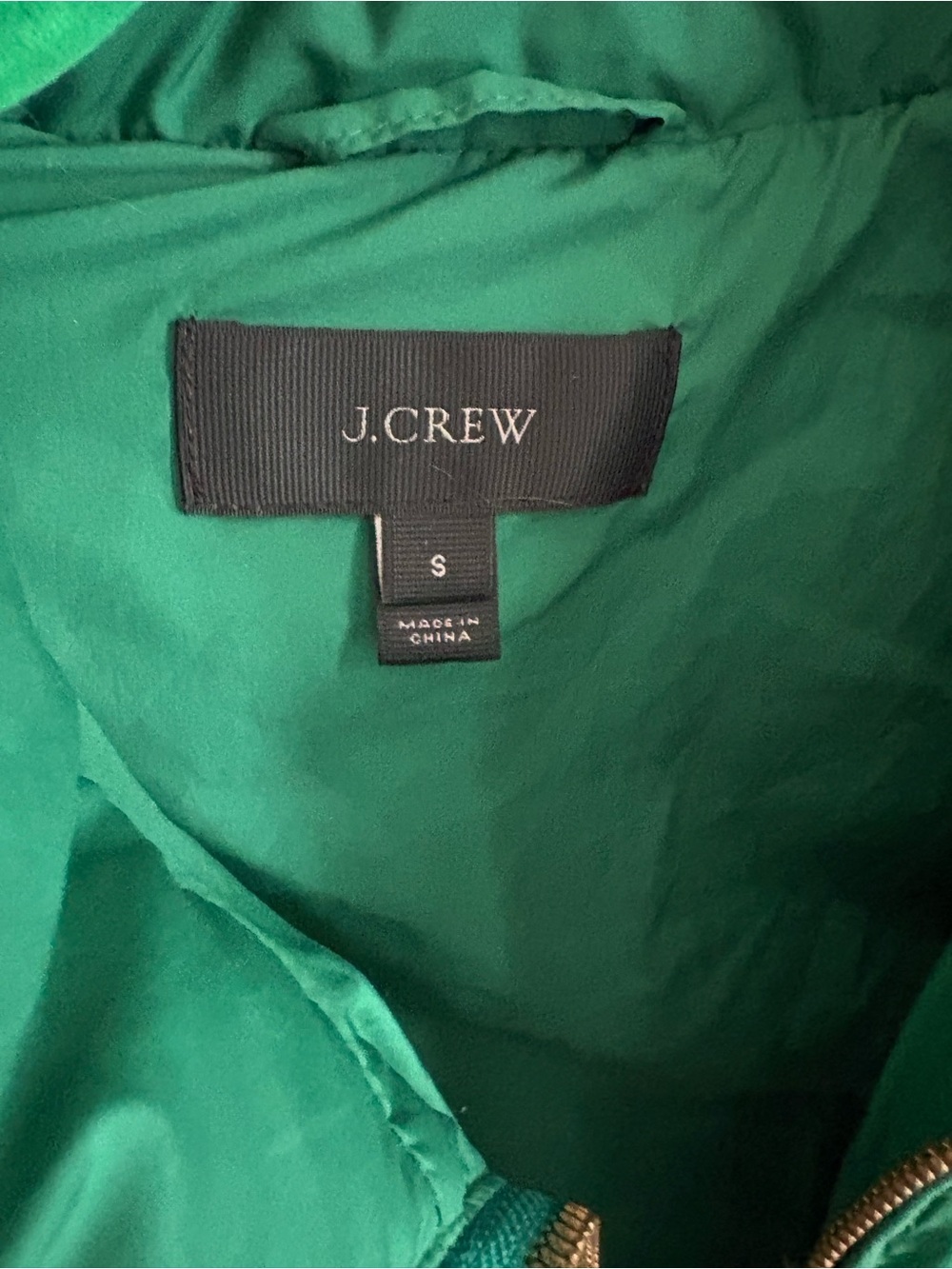 J. Crew Emerald Green Quilted Puffer Vest - Picture 2 of 4